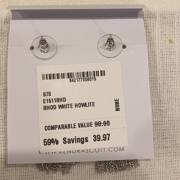 Kendra Scott Tae Earrings in White Howlite - Picture 3 of 3